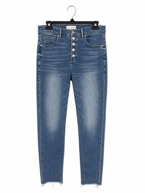 LOFT “The Skinny” Light Wash Jeans – Women’s Size 8 – Cropped Frayed Hem Denim